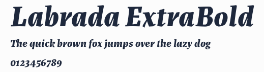 Labrada ExtraBold預覽圖