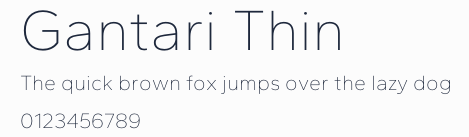 Gantari Thin預覽圖