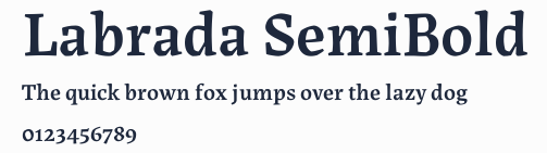 Labrada SemiBold預覽圖