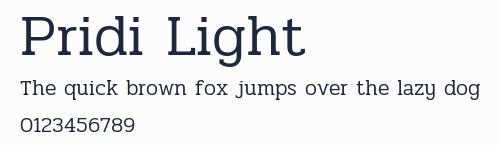 Pridi Light預覽圖