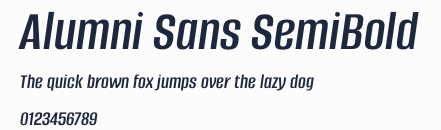 Alumni Sans SemiBold預覽圖