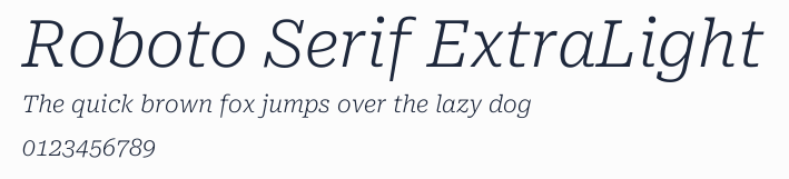 Roboto Serif ExtraLight預覽圖