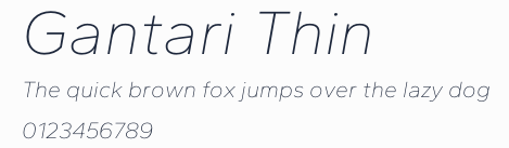 Gantari Thin預覽圖