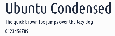 Ubuntu Condensed預覽圖