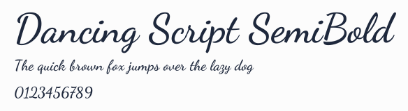 Dancing Script SemiBold
