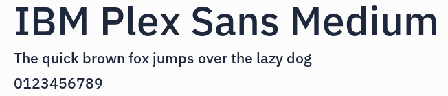 IBM Plex Sans Medium預覽圖