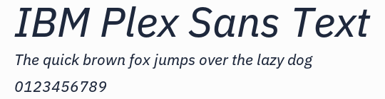 IBM Plex Sans Text預覽圖