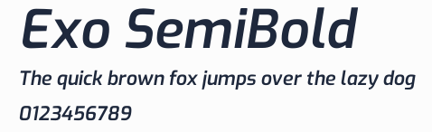 Exo SemiBold預覽圖