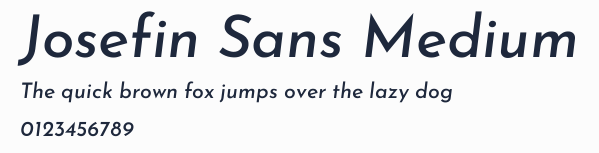 Josefin Sans Medium預覽圖