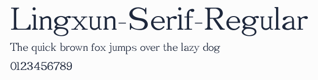 Lingxun-Serif-Regular預覽圖