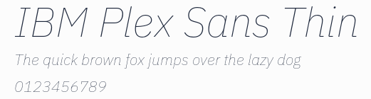 IBM Plex Sans Thin預覽圖