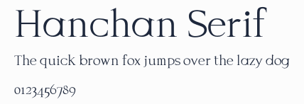 Hanchan Serif預覽圖