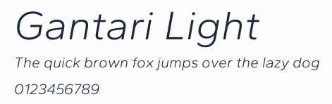 Gantari Light預覽圖