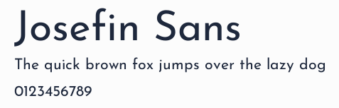 Josefin Sans預覽圖