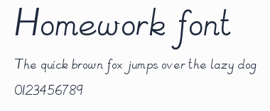 Homework font預覽圖