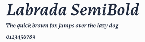 Labrada SemiBold預覽圖