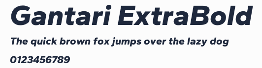 Gantari ExtraBold預覽圖