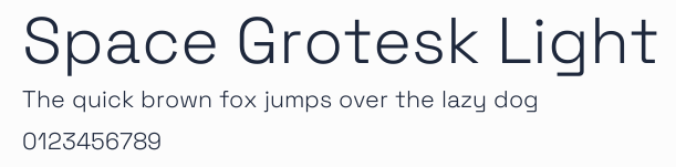 Space Grotesk Light預覽圖