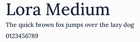 Lora Medium