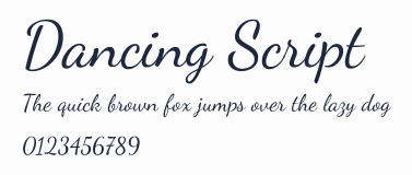 Dancing Script