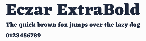 Eczar ExtraBold預覽圖