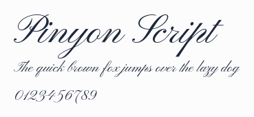 Pinyon Script預覽圖