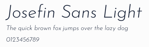 Josefin Sans Light預覽圖