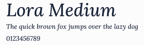 Lora Medium