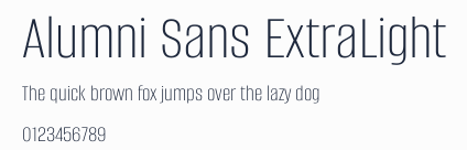 Alumni Sans ExtraLight預覽圖