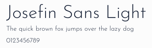Josefin Sans Light預覽圖