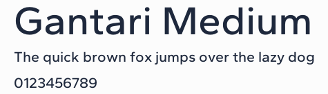 Gantari Medium預覽圖