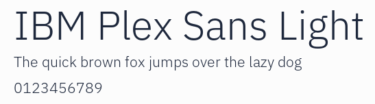 IBM Plex Sans Light預覽圖