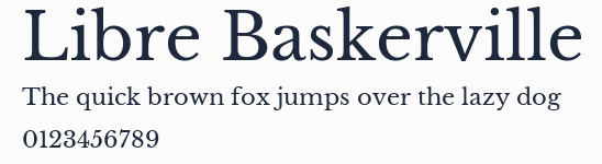Libre Baskerville預覽圖