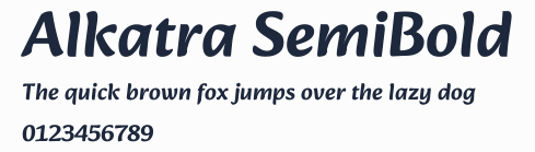 Alkatra SemiBold預覽圖