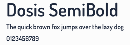Dosis SemiBold預覽圖