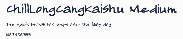 ChillLongCangKaiShu Medium預覽圖