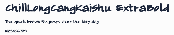 ChillLongCangKaiShu ExtraBold預覽圖