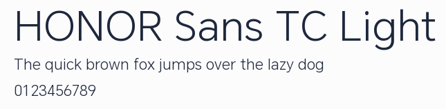 HONOR Sans TC Light預覽圖