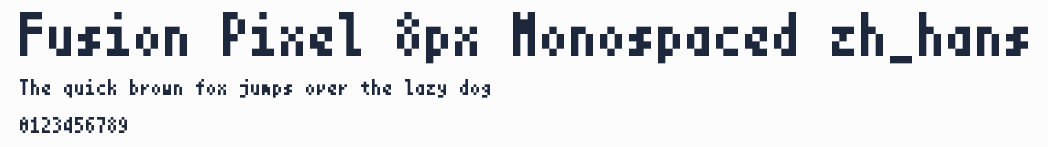 Fusion Pixel 8px Monospaced zh_hans預覽圖