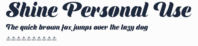 Shine Personal Use
