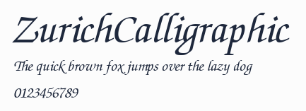 ZurichCalligraphic