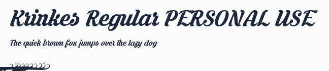 Krinkes Regular PERSONAL USE預覽圖
