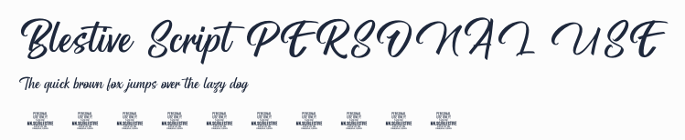 Blestive Script PERSONAL USE預覽圖