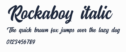 Rockaboy italic預覽圖