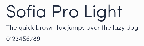 Sofia Pro Light