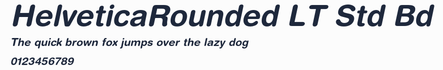 HelveticaRounded LT Std Bd預覽圖