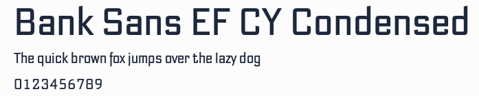 Bank Sans EF CY Condensed預覽圖
