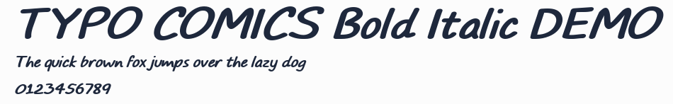 TYPO COMICS Bold Italic DEMO預覽圖