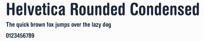 Helvetica Rounded Condensed預覽圖