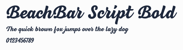 BeachBar Script Bold預覽圖